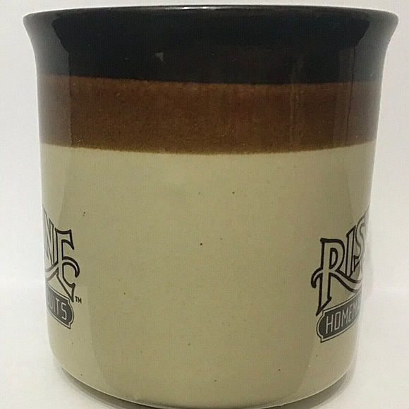 Vintage Hardees Coffee Mug 1986 Rise And Shine Homemade Biscuits Glazed Brown - Picture 6 of 14